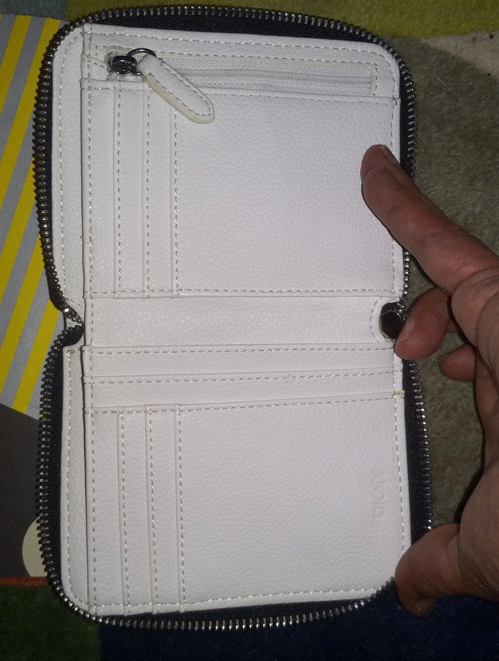 NWT- DKNY White and Black Graffiti Wallet